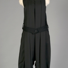 American, ca. 1925-1929. Black wool twill one piece gym suit.