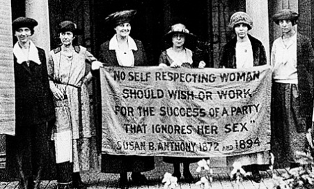 Women fighting for the right to vote in 1920. The vote was granted that same year. 